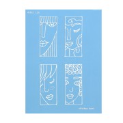 Silk Screen Moiko pour Pâte polymère 74x105 mm Motif Visages 2 Nevenka Sabo 11.29|raw }}
