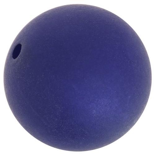 Perle ronde Polaris Dépolie 14 mm Dark Indigo x1