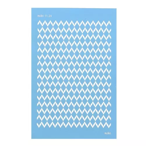 Silk Screen Moiko pour Pâte polymère 74x105 mm Motif Chevrons 11.24