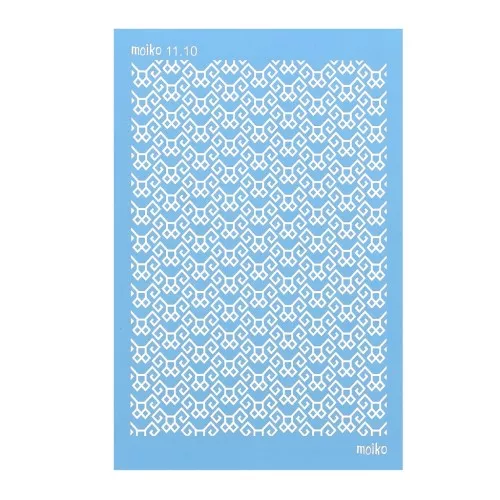 Silk Screen Moiko pour Pâte polymère 74x105 mm Motif Ethnique 11.10