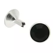 Rivet PureCrystal 53006 9 mm Jet / Argenté x1