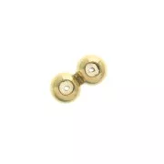 Connecteur double stoppeur 8 mm avec trous de 0.6 mm en Gold Filled (or laminé) x1