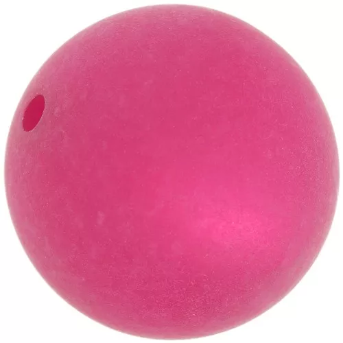 Perle ronde Polaris Dépolie 20 mm Fuchsia x1