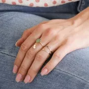 Bague martelée Taille 49 en Gold filled (or laminé)  x1