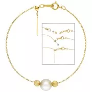 Bracelet réglable maille Forçat 1.1 mm en  Gold filled (or laminé)  x19 cm