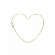 Créoles coeur à décorer 27x30 mm en Gold filled (or laminé)   x2