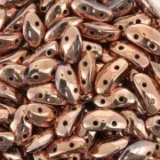 Perles en verre MobyDuo 2 trous 3x8 mm Capri Gold Full x50