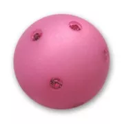 Perle ronde strass Polaris 16 mm Rose x1
