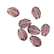 Perles poires en verre facetté 6x8 mm - Amethyst x20|raw }}