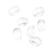 Perles poires en verre facetté 6x7.5 mm - Crystal x20