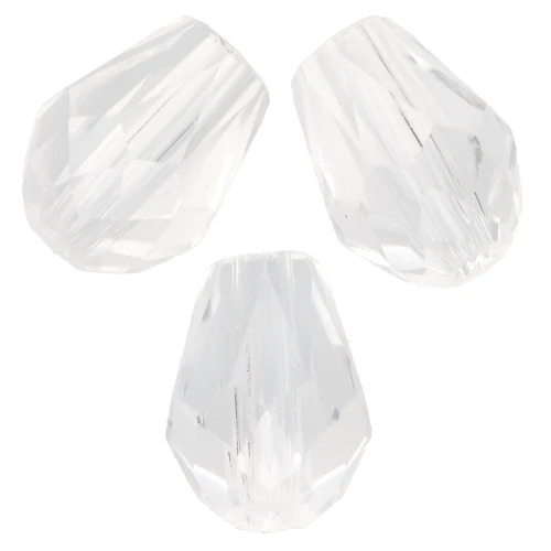 Perles poires en verre facetté 6x7.5 mm - Crystal x20