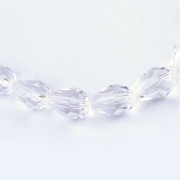 Perles poires en verre facetté 6x7.5 mm - Crystal x20