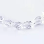 Perles poires en verre facetté 6x7.5 mm - Crystal x20