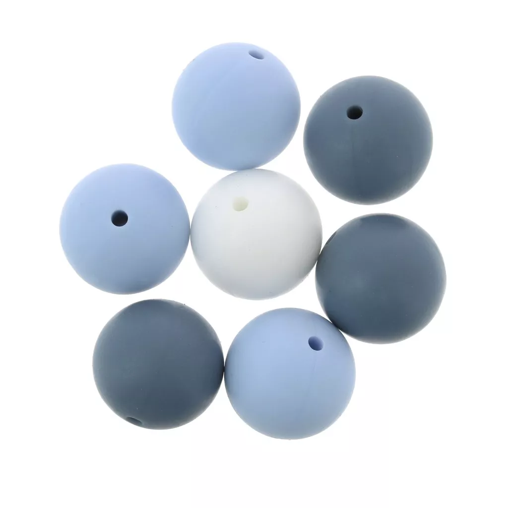 5 Perles En Silicone 15mm – Bijoux DIY Créatifs – Couleur Au Choix