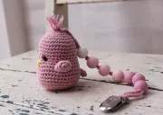 Perles en silicone 15 mm pour attache sucette/tétine - Mint / Gris / Blanc x7