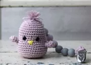 Perles en silicone 15 mm pour attache sucette/tétine - Lavande / Gris / Blanc x7