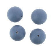 Perles en silicone 18 mm pour attache sucette/tétine - Bleu Jean x4|raw }}