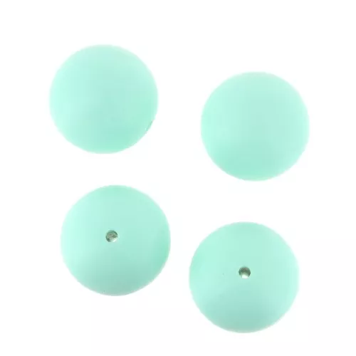 Perles en silicone 18 mm pour attache sucette/tétine - Mint x4