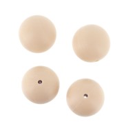 Perles en silicone 18 mm pour attache sucette/tétine - Vanille x4|raw }}