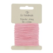 Corde en polyester 1.5 mm pour attache sucette/tétine - Rose x10 m|raw }}