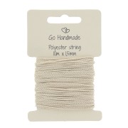Corde en polyester 1.5 mm pour attache sucette/tétine - Beige x10 m|raw }}