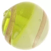 Ronde Murano 15 mm aventurine Peridot x1