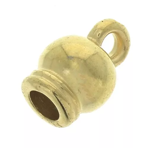 Embouts pour création de bijoux spirale ou pour cordon 3 mm - Doré à l'or fin x4