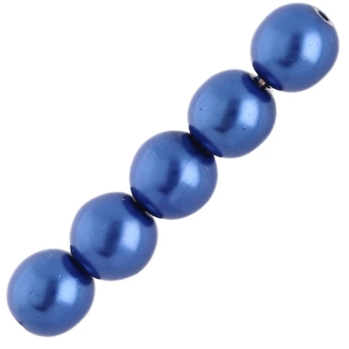 Rondes nacrées 4 mm Marine Blue x100