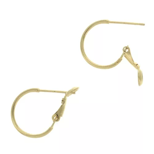 Créoles à décorer 16 mm - Doré à l'or fin x2