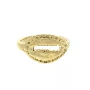 Bague réglable avec coquillage cauri - Doré à l'or fin x1