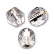 Facettes 6 mm Crystal Silver Lined x25