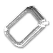 Serti griffe pour cabochon PureCrystal 4627 37x25,5 mm - Argenté