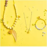 Pompons en coton 11 mm avec anneau ouvert argenté - Pastel Bleu x6