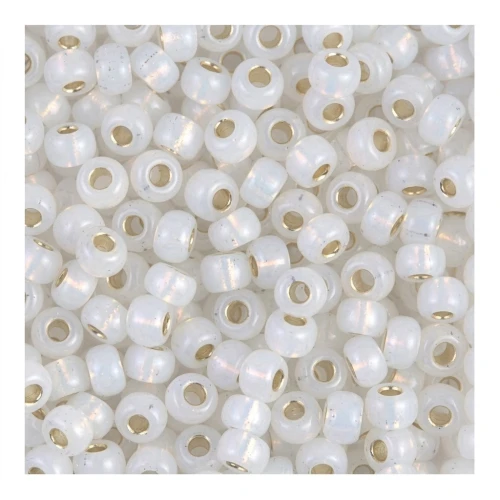 Rocaille Miyuki 8/0 551 - White Opal Silver Lined x8g