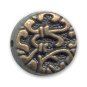 Perle palet en résine CCB 13 mm Bronze x1