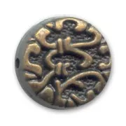 Perle palet en résine CCB 13 mm Bronze x1