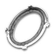 Serti griffe pour cabochon PureCrystal 4127 39x28 mm rhodié