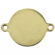 Intercalaire rond 2 anneaux 24.8x18 mm en Acier inox Doré x1