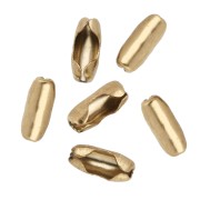 Embouts de fermeture pour chaîne maille boule 1.6 mm Acier inox 304 Doré x10