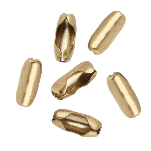 Embouts de fermeture pour chaîne maille boule 1.6 mm Acier inox 304 Doré x10