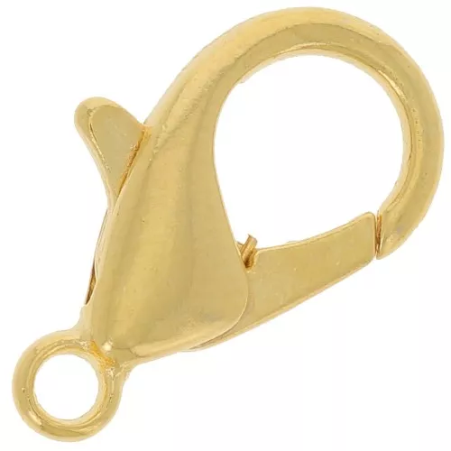 Fermoir mousqueton 15.5 mm - Doré à l'or fin x1