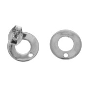 Clous d'oreilles cercle 10 mm avec 1 trou en Acier inox 304 x2|raw }}