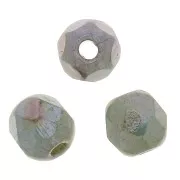 Facettes 3 mm Chalk White Blue Luster x50