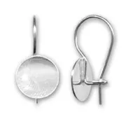 Crochets d'oreilles disque 10 mm en Argent 925 x2