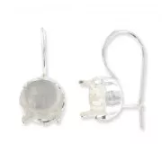 Crochets porte-cabochon 1028 8 mm en Argent 925 x2