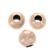 Perles rondes - Fabrication européenne - 6 mm Argent 925 Doré Rose x10|raw }}