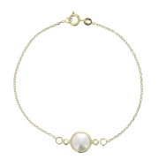 Bracelet intercalaire chaîne maille forçat limée 1.3 mm Plaqué Or 3 microns x17 cm