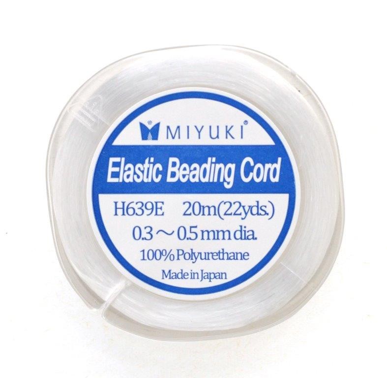 Miyuki Elastic Beading Cord 0.3 0.5 mm Blanc x20 m Perles & Co