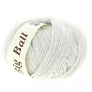Laine Big Ball n°401 - Laine - Alpaga - Acrylique - Lurex - Blanc / Argenté x200g