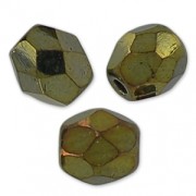 Facettes 4 mm Jet Brown Iris x50